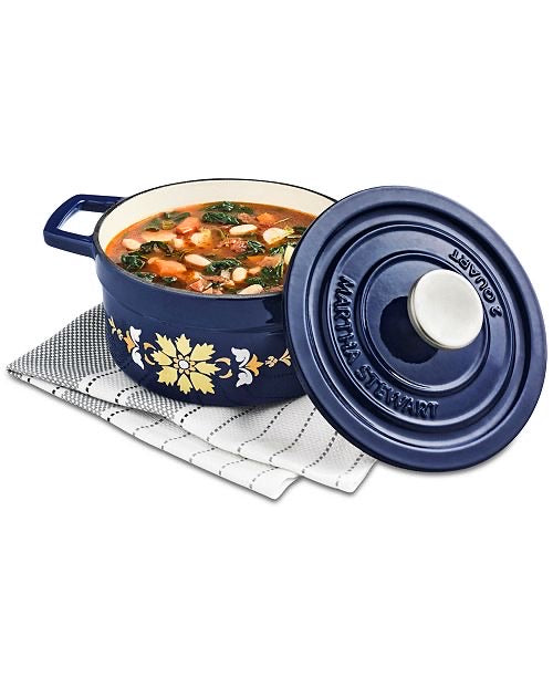 Stewart Collection Martha Stewart Enameled Cast Iron Qt Martha