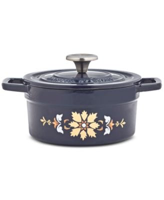 Martha Stewart Collection Enameled Cast Iron Oval 8-Qt. Dutch Oven.