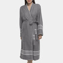 Organic Turkish Cotton Kimono Bathrobe – Lightweight Spa & Home Robe
