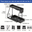 2-Piece Under Sink Organizer with Sliding Shelves – Multi-Purpose Storage Rack