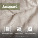 Cal King 7 Piece Jacquard Comforter Set with Throw Pillows