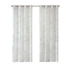 Palm Leaf Burnout Sheer Window Curtain White 50x63