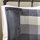 7 Piece Herringbone Comforter Set Grey King