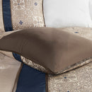 Cal King 7 Piece Jacquard Comforter Set with Throw Pillows