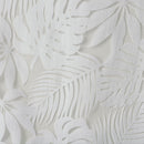 Palm Leaf Burnout Sheer Window Curtain White 50x63