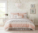 9 Piece Cotton Percale Comforter Set Blush