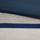 7 Piece Faux Suede Comforter Set Blue California King
