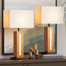 Table Lamps Set of 2, Modern Dimmable Bedside Lamps with Linen Shades