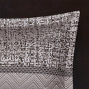7 Piece Jacquard Comforter Set Grey/Taupe Queen