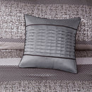 7 Piece Jacquard Comforter Set Grey/Taupe Queen