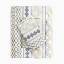Full/Queen Cotton Printed Duvet Cover Set with Chenille