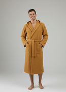 Organic Turkish Cotton Waffle Bathrobe – Lightweight Spa Robe for Men & Women