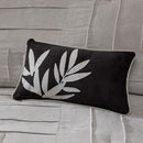 7 Piece Faux Suede Comforter Set Grey Queen