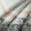 9 Piece Cotton Percale Comforter Set Aqua