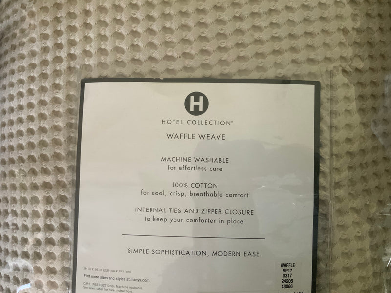 Hotel Collection Waffle Weave Full/Queen Duvet Cover