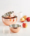 Martha Stewart Collection 3-Pc Copper Plated Mixing Bowl Set