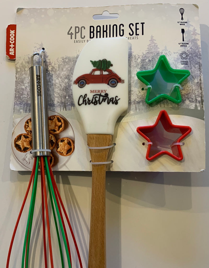 4-Piece Christmas Baking Set