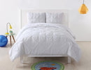 Laura Hart Kids Pleated Solid Twin XL 2-Pc Duvet cover Set, White