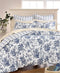 Martha Stewart Collection Cozy Toile Cotton Flannel King Duvet Cover Blue - Machann.com