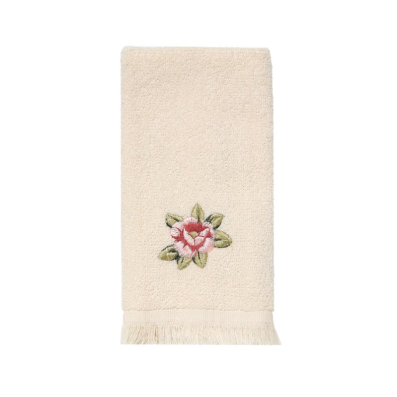 Avanti Rosefan Fingertip Towel 11”/18” ,Natural - Machann.com
