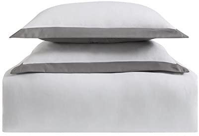 Truly Soft Everyday Hotel Border 7-Pc. Full/Queen Comforter Set, White and Grey