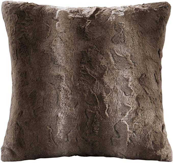 Madison Park Zuri Faux-Fur 20” Decorative Pillow