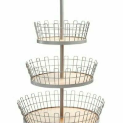 Martha Stewart Collection Metal And Beechwood Tiered Server