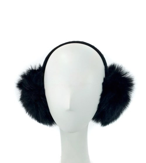 Surely Faux Fur Earmuff With Velvet Band - Machann.com
