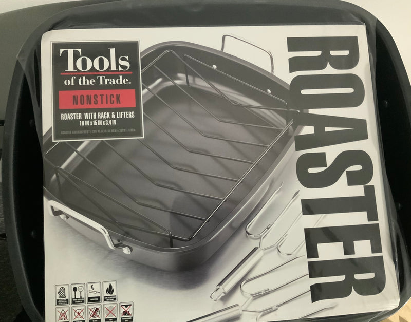 Tools of the Trade Nonstick Roaster Set With Lifters