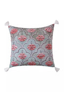 Levtex Home Spruce Coral Printed Paisley Tassel Decorative Pillow, 18”x 18”