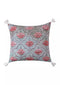Levtex Home Spruce Coral Printed Paisley Tassel Decorative Pillow, 18”x 18”