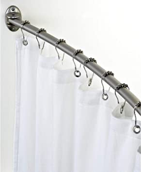 Charter Club Curved Shower Curtain Rod, Brushed nickel