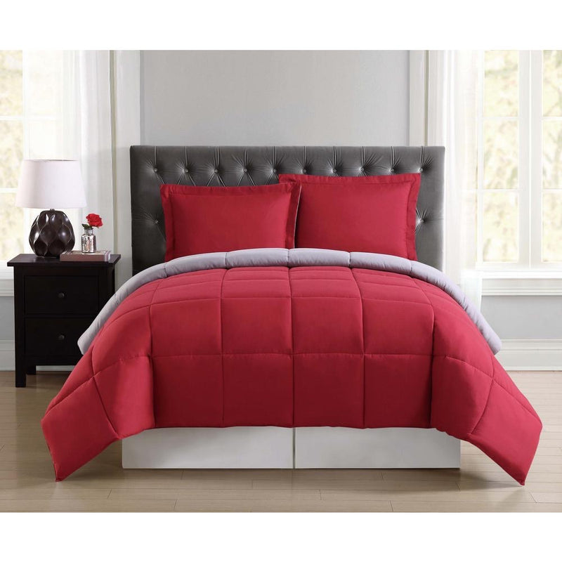 Truly Soft Everyday Reversible TwinXL 2-Pc. Comforter Set, Red/Grey