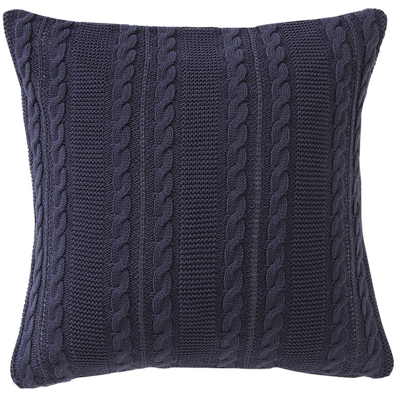 VCNY Dublin Cable Knit Cotton Decorative Pillow, 18”x18”,