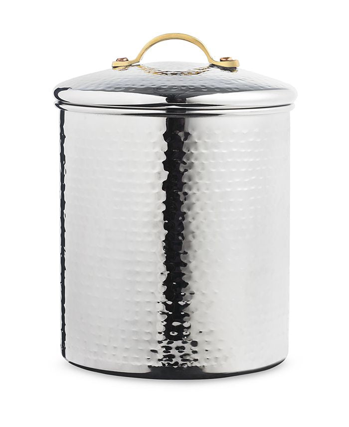 Martha Stewart Collection Hammered Stainless Steel Canisters, Set of 2