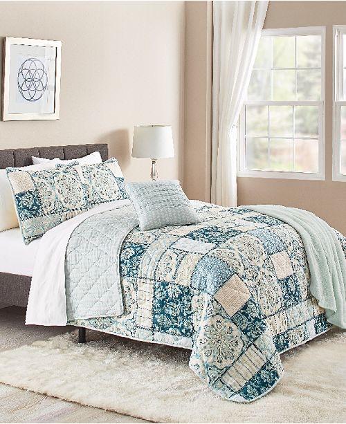 Sunham Tricia 5-Pc Reversible Quilt Set, Full/Queen - Machann.com