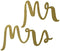 Kate Spade Bridal Chair Signs, Mr & Mrs, Gold