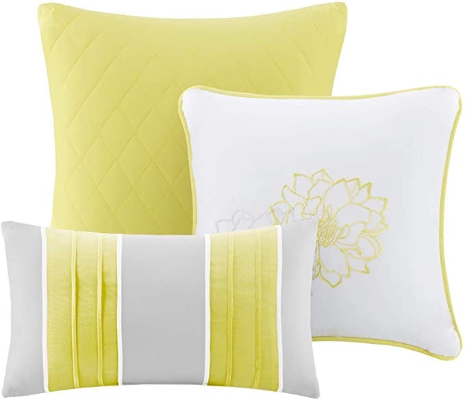 Madison Park Lola 7-Pc. King Comforter Set , Gray/Yellow