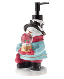 JLA Home Decor Studio Snowman With Snow Globe Holiday Lotion Pump