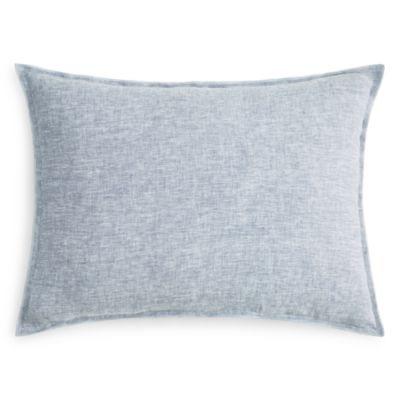 Oake Linen Yarn Dye Pillow Sham , Blue - Machann.com