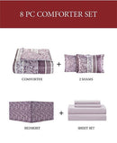 Sunham Martina Reversible 8-Pc. Full Comforter Set, Purple. - Machann.com