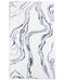 Hotel Collection Marble 22”/36” Tuffed Bag Rug, White/Blue. - Machann.com