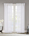 Madison Park Ceres 50”x 95” Twisted Tab Top Sheer Curtain Set, White