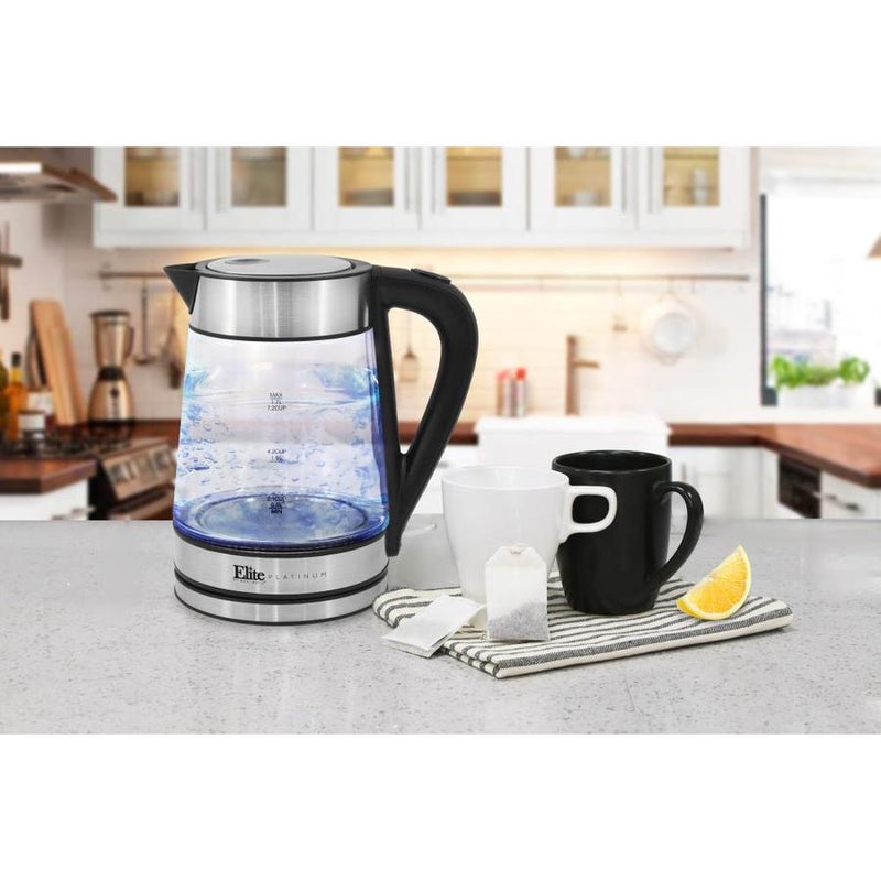 Washable Filter Glass Electric Kettle Electric Kettle 2.1 Quarts +