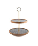 Thirstystone Modern Global Two-Tier Wood & Enamel Stand