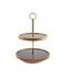 Thirstystone Modern Global Two-Tier Wood & Enamel Stand
