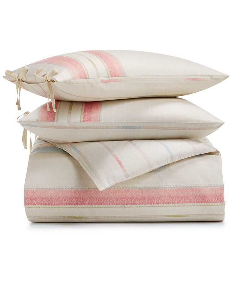 Lucky Brand Baja Stripe Quilted Cotton 230-Thread Count 3-Pc. Full/Queen Duvet Cover Set