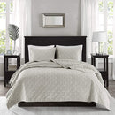 Madison Park Harper Faux Velvet 3-pc Quilted Full/Queen Coverlet Set, Natural - Machann.com