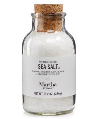 Martha Stewart Collection Mediterranean Sea Salt in Decorative Jar With Cork