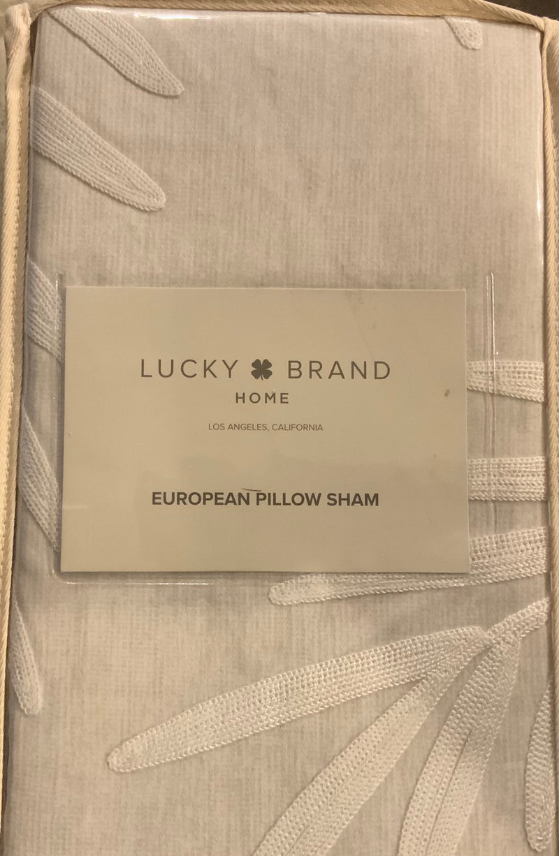 Lucky Brand Paradise Cotton 230-Thread Count European Sham, Beige